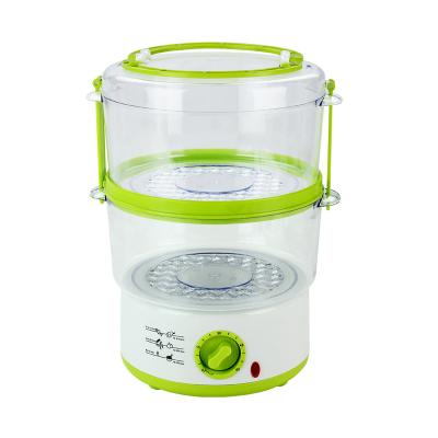 China Mechanical Timer Control 5L Two Layers Food Steamer Plastic or Factory Stainless Steel Body for sale