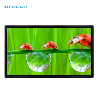 China Metal Case + Tempered Glass Panel 55/65/75/86 Inch Touch Screen LCD Monitor Interactive Capacitive Digital Wall Mount Smart Panel For School for sale