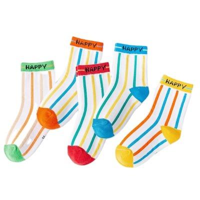 China QUICK DRY High Quality Soft Breathable Colorful Cotton Kids Hot Selling Online Custom Striped Socks For Spring for sale