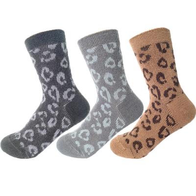 China Custom Two-Way Thick Warm Two-Way Thick Warm Leopard Two-needle Leopard Women's Thermal Socks Winter QUICK-DRY for sale