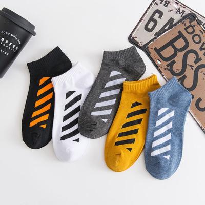 China Wholesale Hot Selling Casual Socks QUICK DRY Pattern Stripes In Summer Ankle Cotton Socks For Men for sale