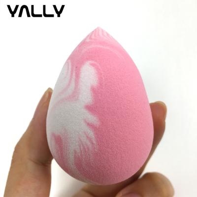 China 2020 new treands waterdrop shape mixedcolor super soft non-cakey powder velvet microfiber latex free PU sponge makeup blender for sale