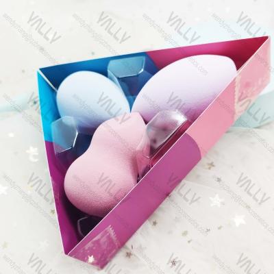 China 3pcs Makeup Sponge Gift Set Dry And Wet Dual Use Cosmetic Puff For Foundation for sale