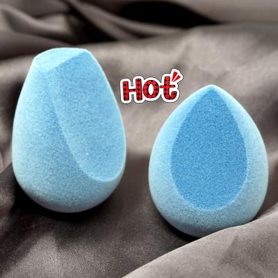 China Dual Layer Fuzzy Velvet Microfiber Beauty Makeup Sponge Blender With Micro Fiber Flocked Face Cosmetic for sale