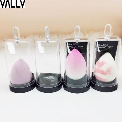 China Clear Beauty Cosmetic Sponge Holder PS Plastic Makeup Tools Storage Box for sale