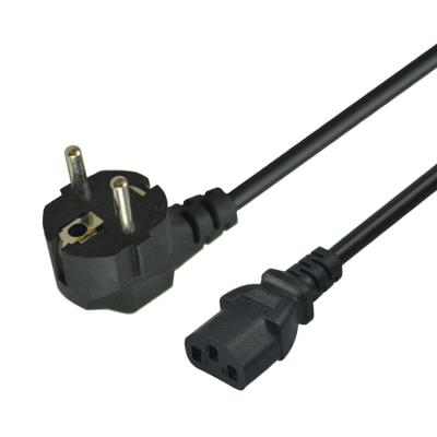 China Home appliance factory price 3 core ac extension cord 220v ac computer c13 Eu power cable for sale