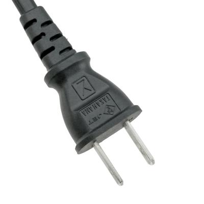 China Waterproof Home Appliance Japan 2 Prong Power Cord Plug With Japan Mains Cable PSE Certification for sale