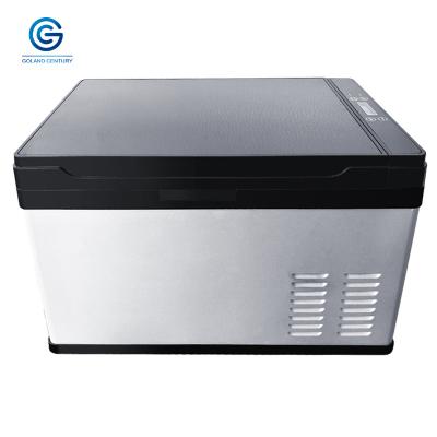 China Hot Selling COMPRESSOR DC 18L 12v 24v Portable Fridge For Car Use With AC Adapter for sale