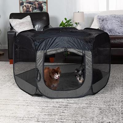 China Breathable and Waterproof Small Viable Animal Playpen Small Cage Pet Tent with Zippered Cover Portable Outdoor Yard Barrier for Kitten for sale