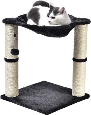 China Cat Scratching Post Viable for Large Large Cat Tree House Nest Wall Cat Scratcher Tree Tower Wooden Bed for sale