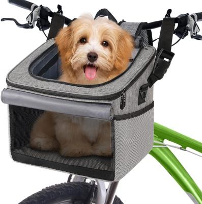 China 2022 Viable Hot Sale Amazon Dog Bike Basket Foldable Dog Bike Carrier 15lbs Soft-sided Dog Basket For Bike for sale