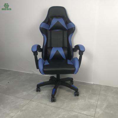 China Bess Ergonomic Office Chair PC Gaming Chair Adjustable Leather PU Leather Computer Chair Lumbar Support (Waist) With Footrest for sale