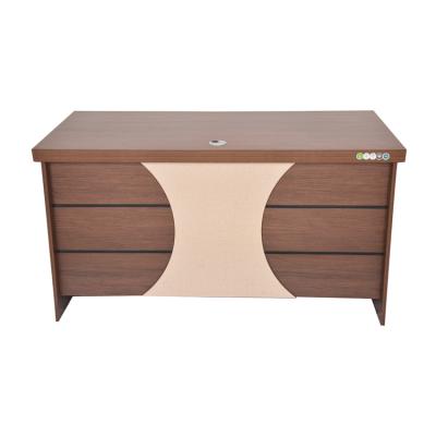 China 2021 New Design CNC Panel MDF Computer PC Office Administrative Staff Wooden Desk With Attached Cost Effective Drawer Desk Table for sale