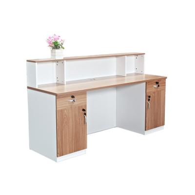 China Factory Price Pragmatic Modern OAK Desk Series Item Style Stand Office Furniture Customized Wooden Reception Table for sale