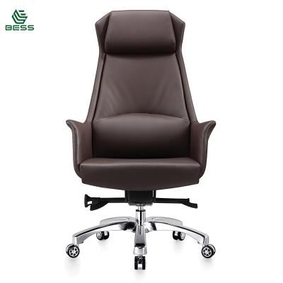 China (Size) Bess Office Chair Adjustable Desk Chair with High Back Lumbar Support Arm Swivel Leather Task Chair Executive Rolling Ergonomic for sale