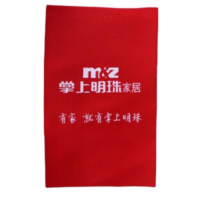 China Sustainable Low Price Best seller Neck Label Custom Logo High Density Centerfold Woven Labels For Clothing for sale