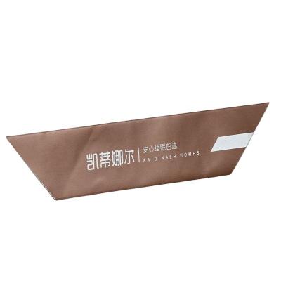 China Sustainable China Factory Custom Brand Logo Printing Fabric Cotton Ribbon Clothing Neck Label Collar Label Shirt Tags for sale