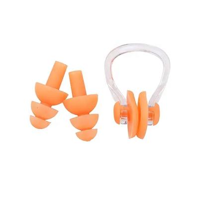 China Safety\Soft Colorful Swimming Earplugs\Comfortable Diving Equipment Sniff To Clip Set Waterproof Accessories Sport Swimming Sets for sale