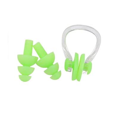 China Safety\Free Shipping Soft\Comfortable Silicone Ear Plugs Swimming For Hearing Protection With Clip On Nose for sale