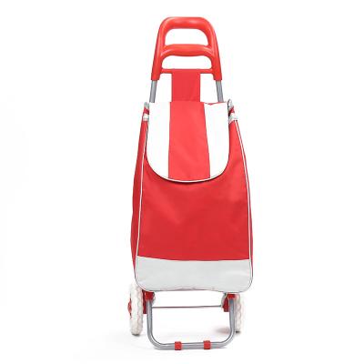 China Wholesale Wheels Factory Price Wholesale Supermarket Shopping Cart Trolley Folding Bag for sale