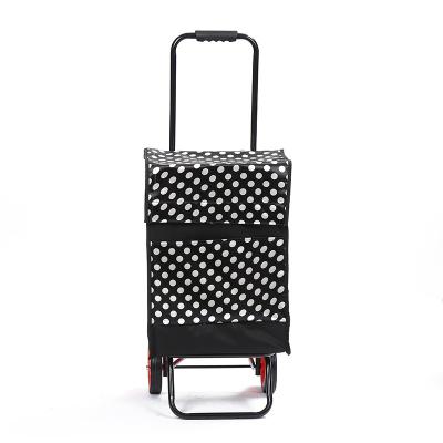 China Promotional Products Collapsible Portable Collapsible Luggage Cart Bag Shopping Trolley for sale