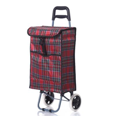 China Folding Custom Grocery Rolled Trolley Trolley Bag Foldable Shopping Cart for sale