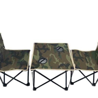 China Hot Selling Easy Folding And Carrying 41*41*45 Cm Amazon Unveiled Height Camouflage Outdoor Camping Table Moving Set And Chairs for sale