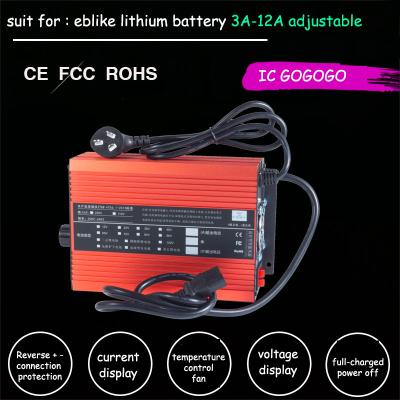 China Curren Adjustable Charger 72V 60V 67.2V 84V Li-ion LiPo 48V Lifepo4 Lithium Battery Charger Adjust 2A 5A 10A 12A Fast Charging ebike 12S 16S 20S 24S for sale