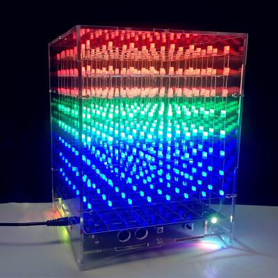 China Cololful 8*8*8 DIY Light Cube Light Cube DIY Kit WIFI Phone APP Change Word Conrol 888 LED Production Remote Flashing 3D Smart Electronic Gift for sale