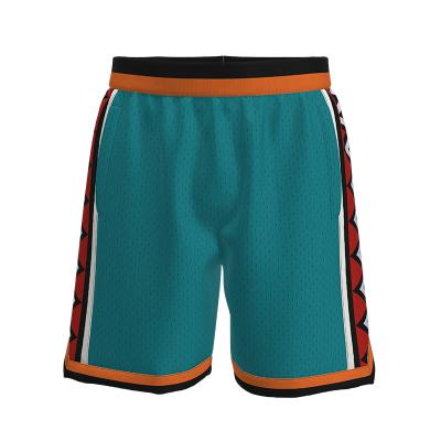 China QUICK DRY 100% Custom Logo Polyester Sublimation Basketball Shorts Mesh Men's Basketball Shorts for sale