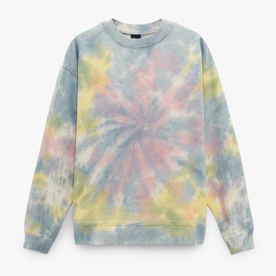 China Breathable Fabric Dye Tie Dye Cotton Men's Custom Crewneck Women Sweater Sweatshirt Breathable Long Sleeve Brand Sweatshirt for sale