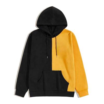 China 100% Fashion Design Cotton Color Block Men Women Men Women Sweatshirt Breathable Custom Hoodie Knitted Hoodie Set for sale