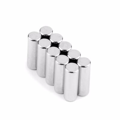 China High Quality Strong Industrial Magnet N48 Neodymium Bar Rod Magnet D4*10mm For Diametrically Magnetized Cylinder for sale