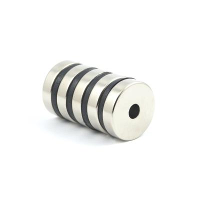 China N42 D25.4x6.35x6.35mm Neo Industrial Neodymium NdFeB Rare Earth Permanent Strong Speaker Ring Magnet With Hole for sale