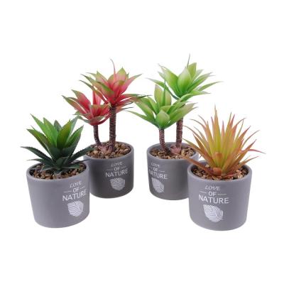 China New Design Mini Artificial Succulent Plant Eco-friendly Metallic Succulent Planter For Indoor Decoration for sale