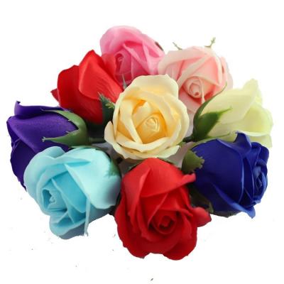 China Wholesale Mother's Day New Handmade Custom Fashional Soap Flower LOGO Mounted Soap Flower For Soap Flower Heads for sale