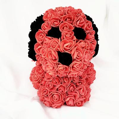 China Fashional 2021 New Design Artificial Rose Dog Foam For Teddy Rose Puppy Girlfriend Party Christmas Valentine's Day Support for sale