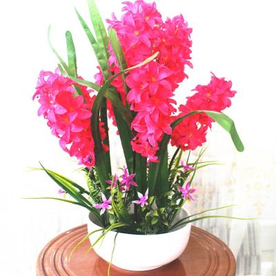 China Fashional Hyacinth Flowers Silk Water Violet Good Quality Flowers for Home Decoration for sale