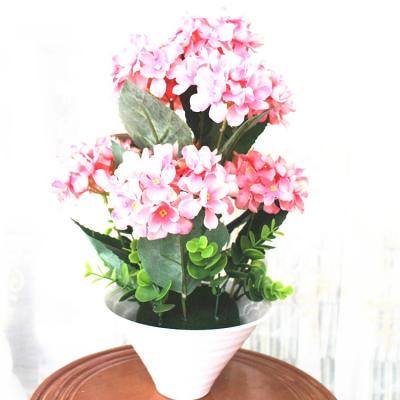 China Fashional Hot Artificial Hydrangea Bonsai Flower For Garden Decoration for sale