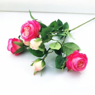 China Supplier Fashional Environmental Gold Artificial Colorful Artificial Rose Buds Flower Decoration for sale