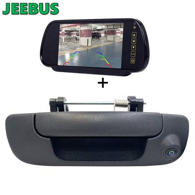 China Car Waterproof Backup Rearview Handle Tailgate Reverse Camera With 7inch Rearview Mirror Monitor Mount Kit Use For Dodge Ram 2002-2008 for sale