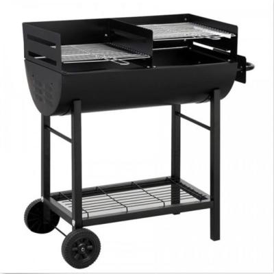 China Easily Assembled Heavy Duty Drum Charcoal Cart Half Barrel BBQ BBQ Grill for sale