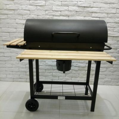 China Easily Assembled Patio Backyard Charcoal Barrel BBQ Grill Cart BBQ for sale