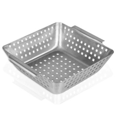 China Barbecue basket, stainless steel vegetables easily cleaned, for grilling and roasting vegetables, for sale