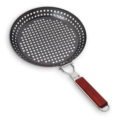 China 14 Inch Sustainable Black Cast Iron Round Pizza Pan for sale