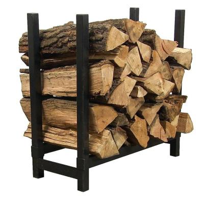 China Put Wood In Black Backyard Storage Firewood Log Rack Chimney Carrier Rack for sale