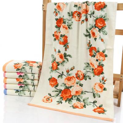 China Compressed Salable Custom Printed Soft Comfortable Jacquard Beach Towel for sale