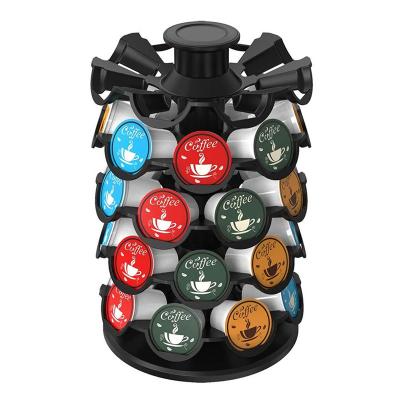 China Hot Stocked Selling 40 Capsules 360 Degree Rotating Storage Rack Milk Ball Capsule Hanging Display Holder for sale