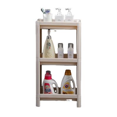 China Multi Function Shelving Unit Slide Out Storage 3 Tier Unit Stable Storage Trolley Mobile Shelving Organizer Bathroom for sale