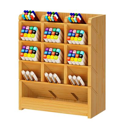 China The Wooden Storage Box Desktop Tidy And Convenient Desktop Storage Box Student Workable Stationery Storage Box for sale